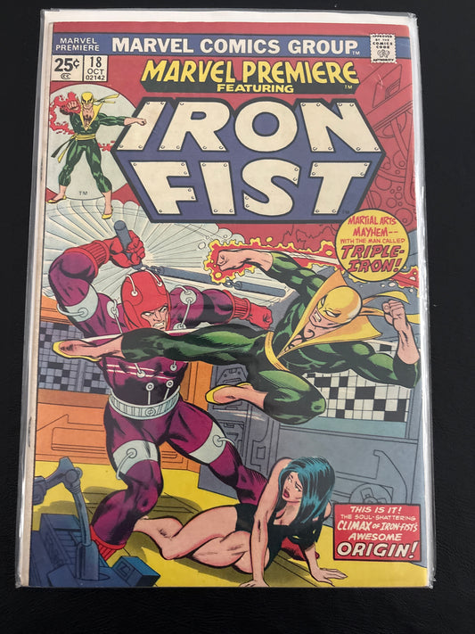 Marvel Premiere: Iron Fist 18 Fine+